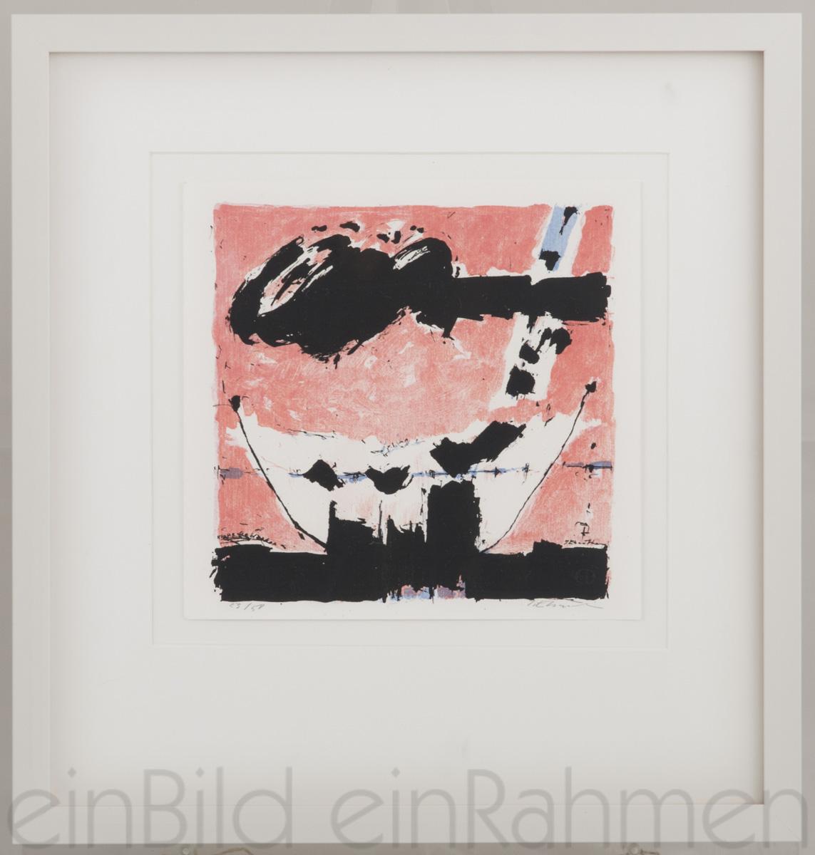 Abstrakt Josef Ebnöther Farb-Lithografie Kleines Format von der Gallerie EinBild EinRahmen